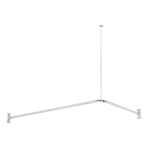 Kingston Brass Vintage 62" LShaped Fixed Shower Curtain Rod & Reviews